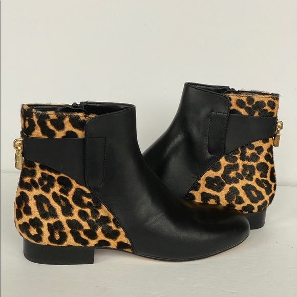 Michael Kors MIRA  Bootie Black Leopard size 8 - Picture 5 of 11
